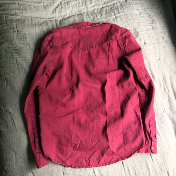 Bullhead maroon distressed button up - Picture 3 of 4
